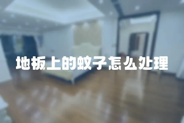 地板上的蚊子怎么處理