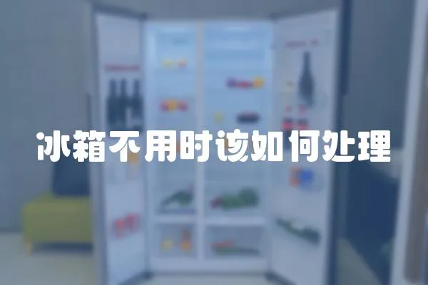 冰箱不用時該如何處理