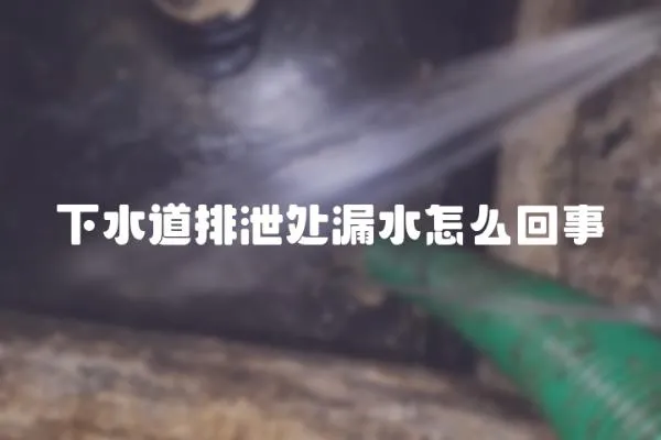 下水道排泄處漏水怎么回事
