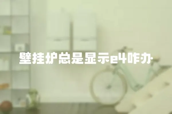 壁掛爐總是顯示e4咋辦