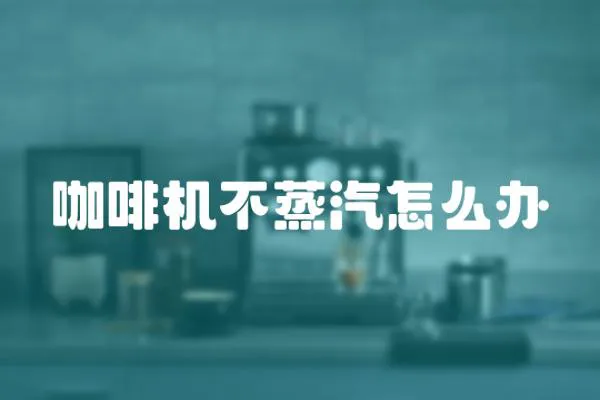 咖啡機不蒸汽怎么辦