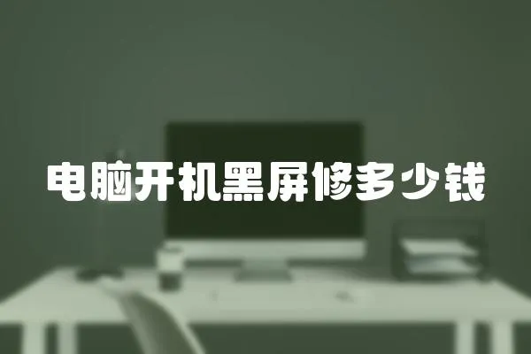 電腦開機黑屏修多少錢