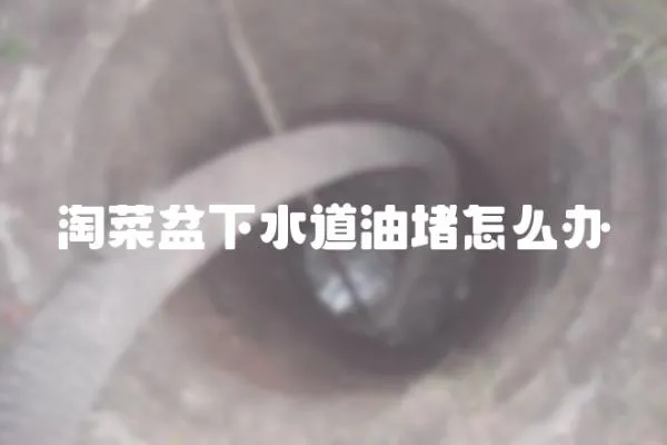 淘菜盆下水道油堵怎么辦