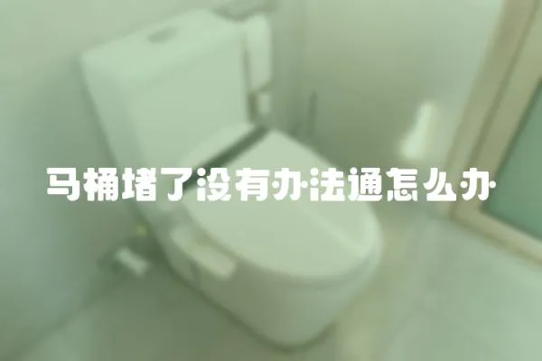 馬桶堵了沒有辦法通怎么辦