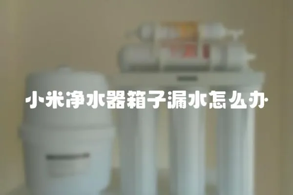 小米净水器箱子漏水怎么办