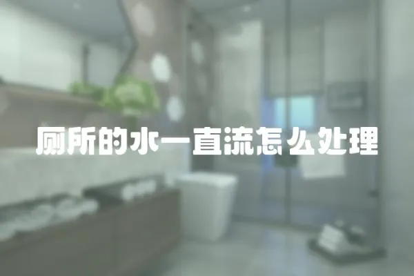 廁所的水一直流怎么處理