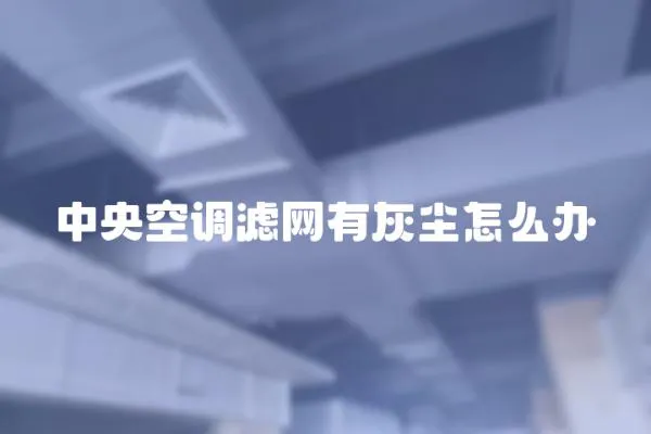 中央空調濾網有灰塵怎么辦