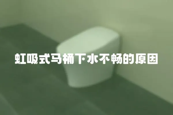虹吸式馬桶下水不暢的原因