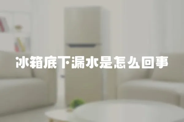 冰箱底下漏水是怎么回事