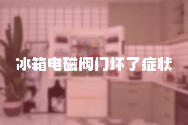 冰箱電磁閥門壞了癥狀