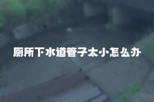 廁所下水道管子太小怎么辦