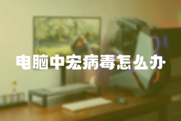 電腦中宏病毒怎么辦