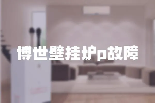 博世壁掛爐p故障