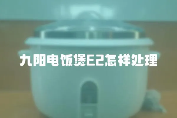 九陽電飯煲E2怎樣處理