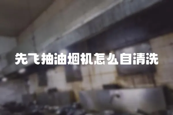 先飛抽油煙機怎么自清洗