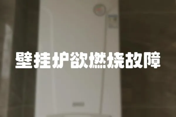 壁掛爐欲燃燒故障