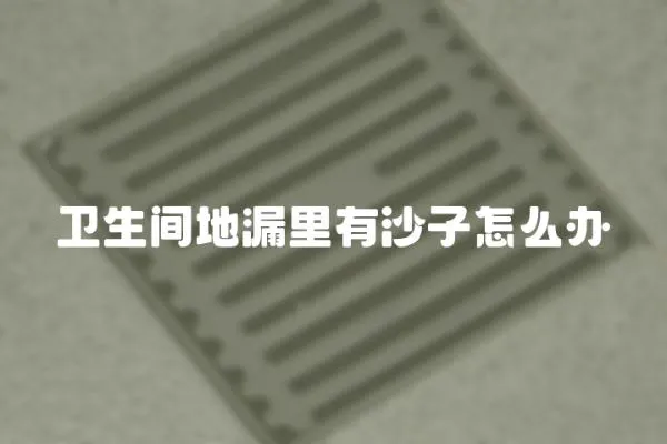 衛(wèi)生間地漏里有沙子怎么辦