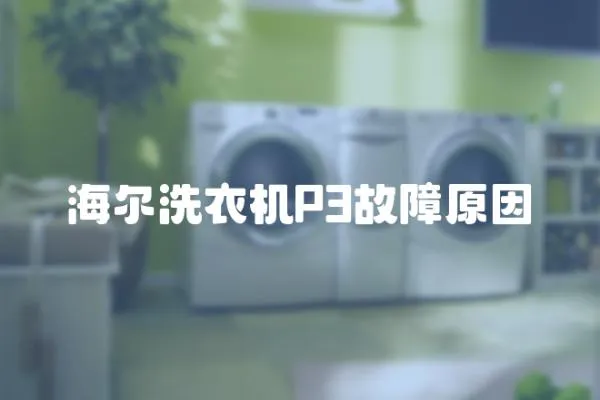 海爾洗衣機P3故障原因