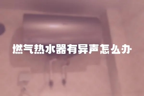 燃氣熱水器有異聲怎么辦