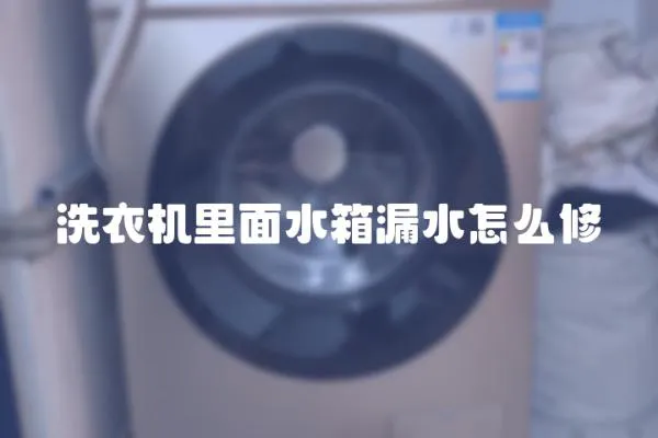 洗衣機里面水箱漏水怎么修