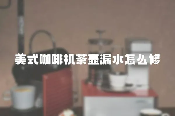美式咖啡機茶壺漏水怎么修