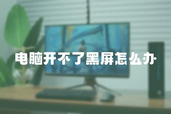 電腦開不了黑屏怎么辦