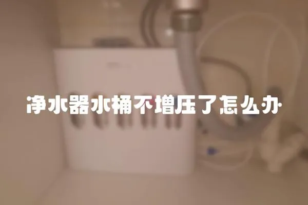 凈水器水桶不增壓了怎么辦