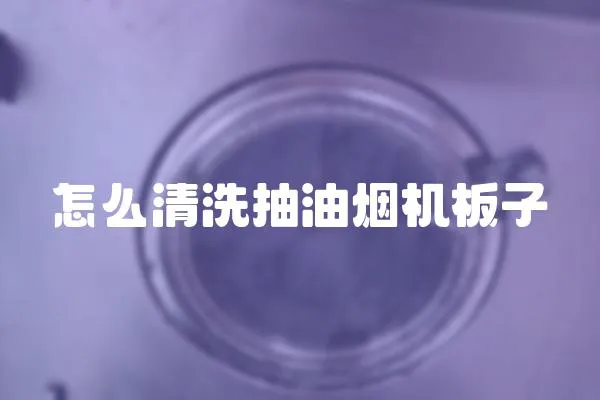 怎么清洗抽油煙機板子