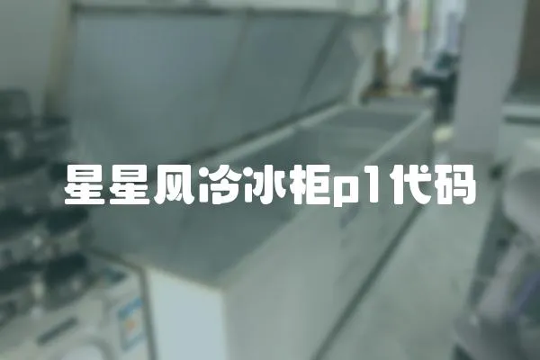 星星風冷冰柜p1代碼