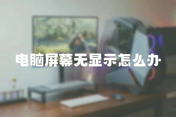 電腦屏幕無顯示怎么辦