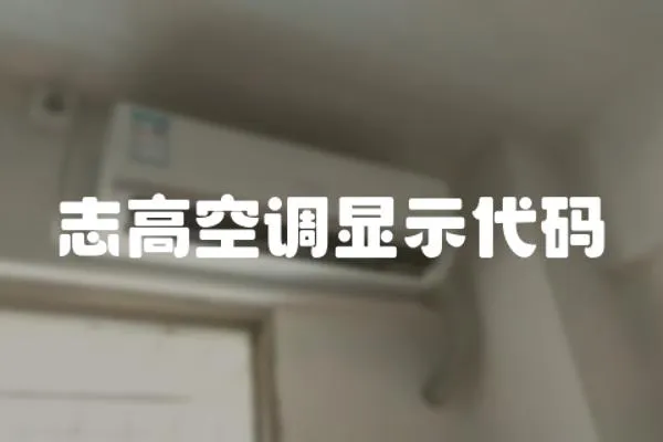 志高空調顯示代碼