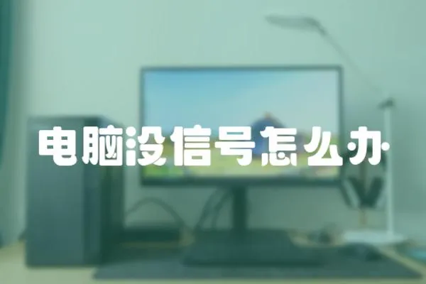 電腦沒信號怎么辦