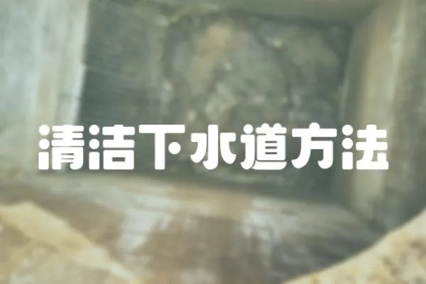 清潔下水道方法