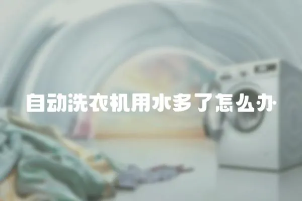自動洗衣機用水多了怎么辦