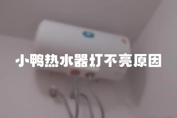 小鴨熱水器燈不亮原因