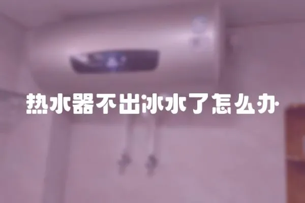 熱水器不出冰水了怎么辦