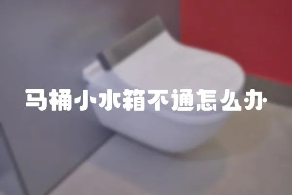 馬桶小水箱不通怎么辦