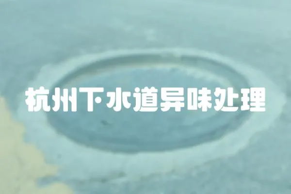 杭州下水道異味處理