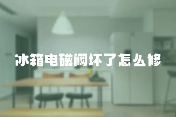 冰箱電磁閥壞了怎么修