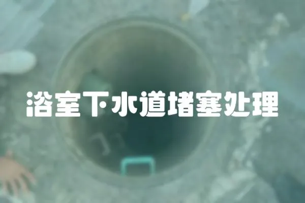 浴室下水道堵塞處理