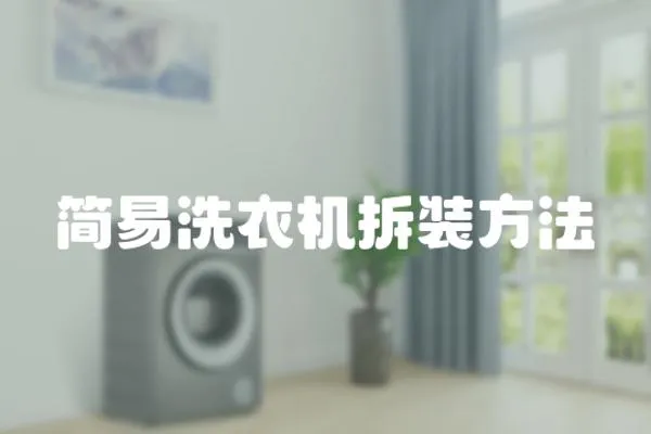 簡易洗衣機拆裝方法
