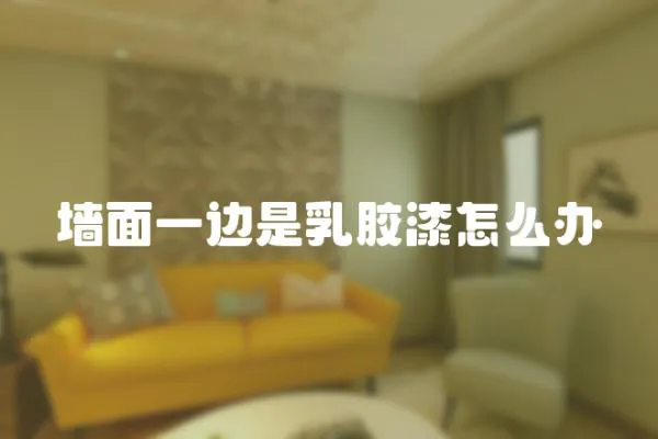 墻面一邊是乳膠漆怎么辦