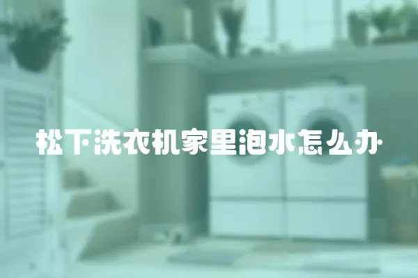 松下洗衣機家里泡水怎么辦