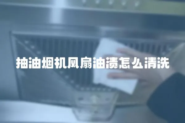 抽油煙機風扇油漬怎么清洗