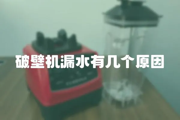 破壁机漏水有几个原因