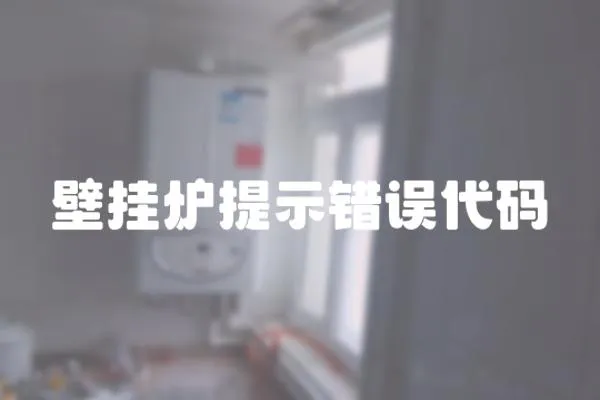 壁掛爐提示錯(cuò)誤代碼