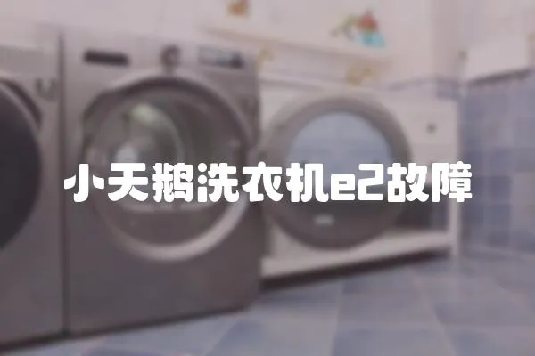 小天鵝洗衣機e2故障