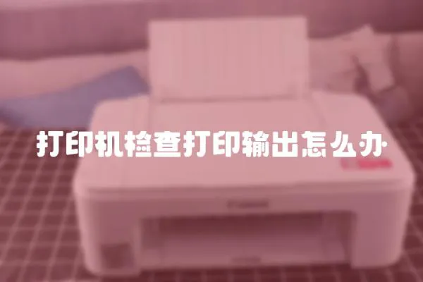打印機檢查打印輸出怎么辦