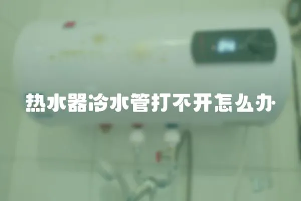 熱水器冷水管打不開怎么辦