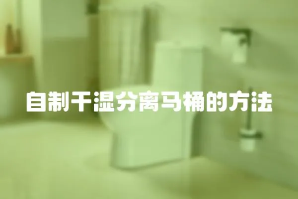 自制干濕分離馬桶的方法